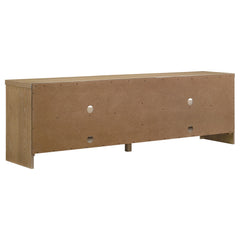 Brenham Washed Oak 79-inch 4-door TV Stand Media Console - Ornate Home