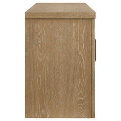 Brenham Washed Oak 79-inch 4-door TV Stand Media Console - Ornate Home