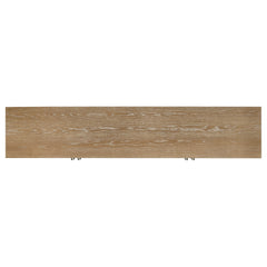 Brenham Washed Oak 79-inch 4-door TV Stand Media Console - Ornate Home