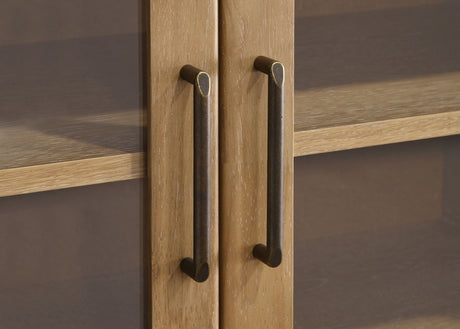 Brenham Washed Oak 79-inch 4-door TV Stand Media Console - Ornate Home