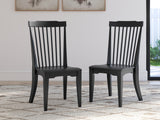 Brenkerton Black Dining Room Side Chair (Set of 2) - Ornate Home
