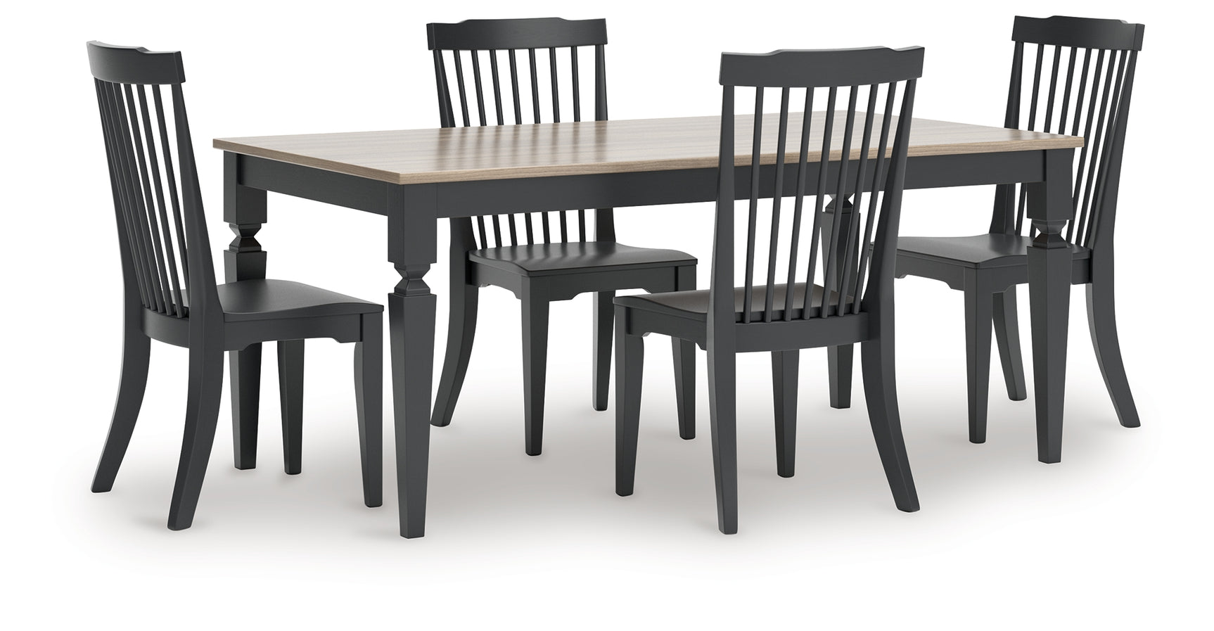 Brenkerton Grayish Brown/Black Dining Table and 4 Chairs (Online Special Price) - Ornate Home