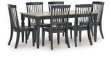 Brenkerton Grayish Brown/Black Dining Table and 6 Chairs (Online Special Price) - Ornate Home