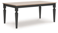Brenkerton Grayish Brown/Black Dining Table and 6 Chairs - Ornate Home