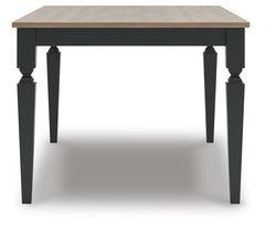 Brenkerton Grayish Brown/Black Dining Table and 6 Chairs - Ornate Home