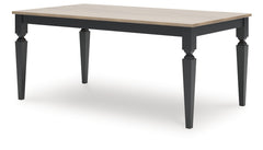 Brenkerton Grayish Brown/Black Dining Table and 6 Chairs - Ornate Home