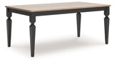 Brenkerton Grayish Brown/Black Rectangular Dining Room Table - Ornate Home