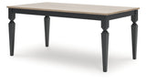 Brenkerton Grayish Brown/Black Rectangular Dining Room Table - Ornate Home