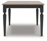 Brenkerton Grayish Brown/Black Rectangular Dining Room Table - Ornate Home