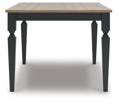 Brenkerton Grayish Brown/Black Rectangular Dining Room Table - Ornate Home
