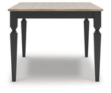 Brenkerton Grayish Brown/Black Rectangular Dining Room Table - Ornate Home