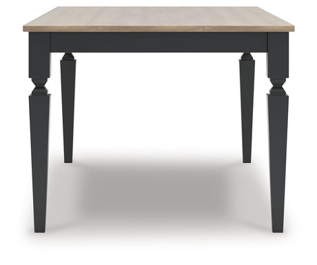Brenkerton Grayish Brown/Black Rectangular Dining Room Table - Ornate Home