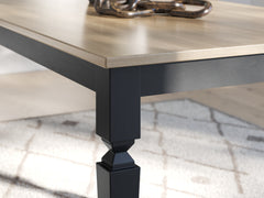 Brenkerton Grayish Brown/Black Rectangular Dining Room Table - Ornate Home