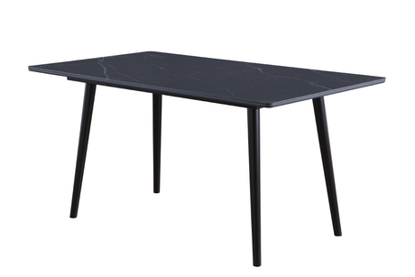 Brenlor Black Sintered Stone Table - Ornate Home