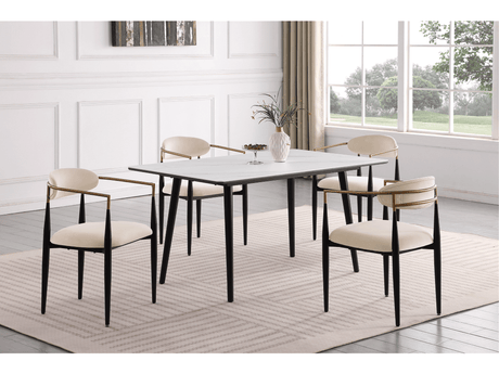 Brenlor White Sintered Stone Table - Ornate Home