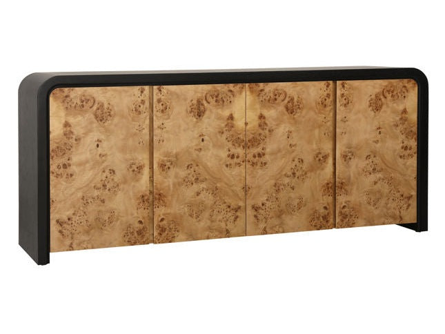 Brennan Black/Natural Sideboard - Ornate Home