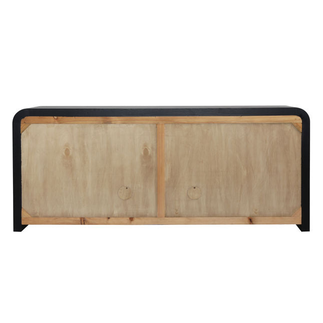 Brennan Black/Natural Sideboard - Ornate Home