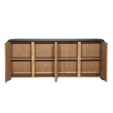 Brennan Black/Natural Sideboard - Ornate Home