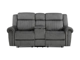 Brennen Charcoal Double Reclining Loveseat - Ornate Home
