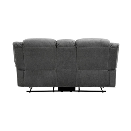 Brennen Charcoal Double Reclining Loveseat - Ornate Home