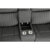 Brennen Charcoal Double Reclining Loveseat - Ornate Home