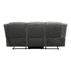 Brennen Charcoal Double Reclining Sofa - Ornate Home