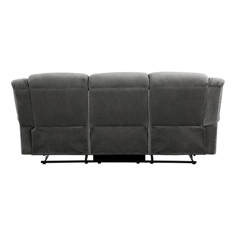 Brennen Charcoal Double Reclining Sofa - Ornate Home