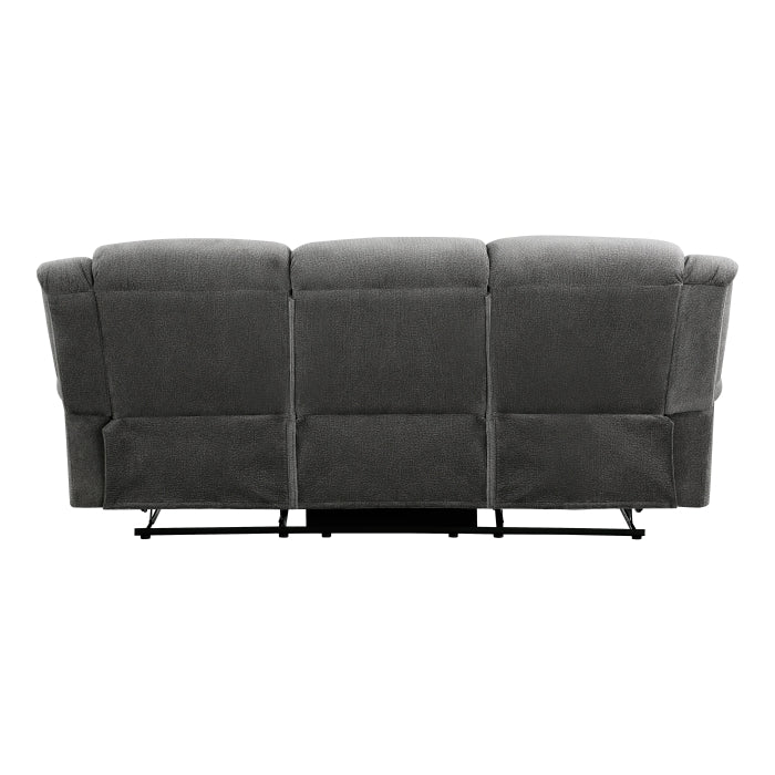 Brennen Charcoal Double Reclining Sofa - Ornate Home