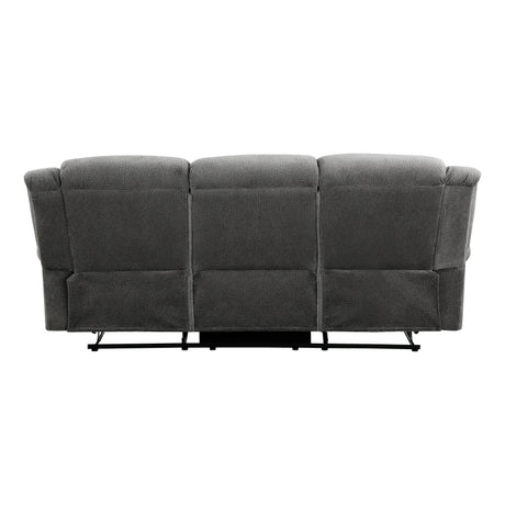 Brennen Charcoal Double Reclining Sofa - Ornate Home