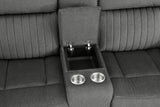 Brennen Charcoal Power Double Reclining Loveseat - Ornate Home