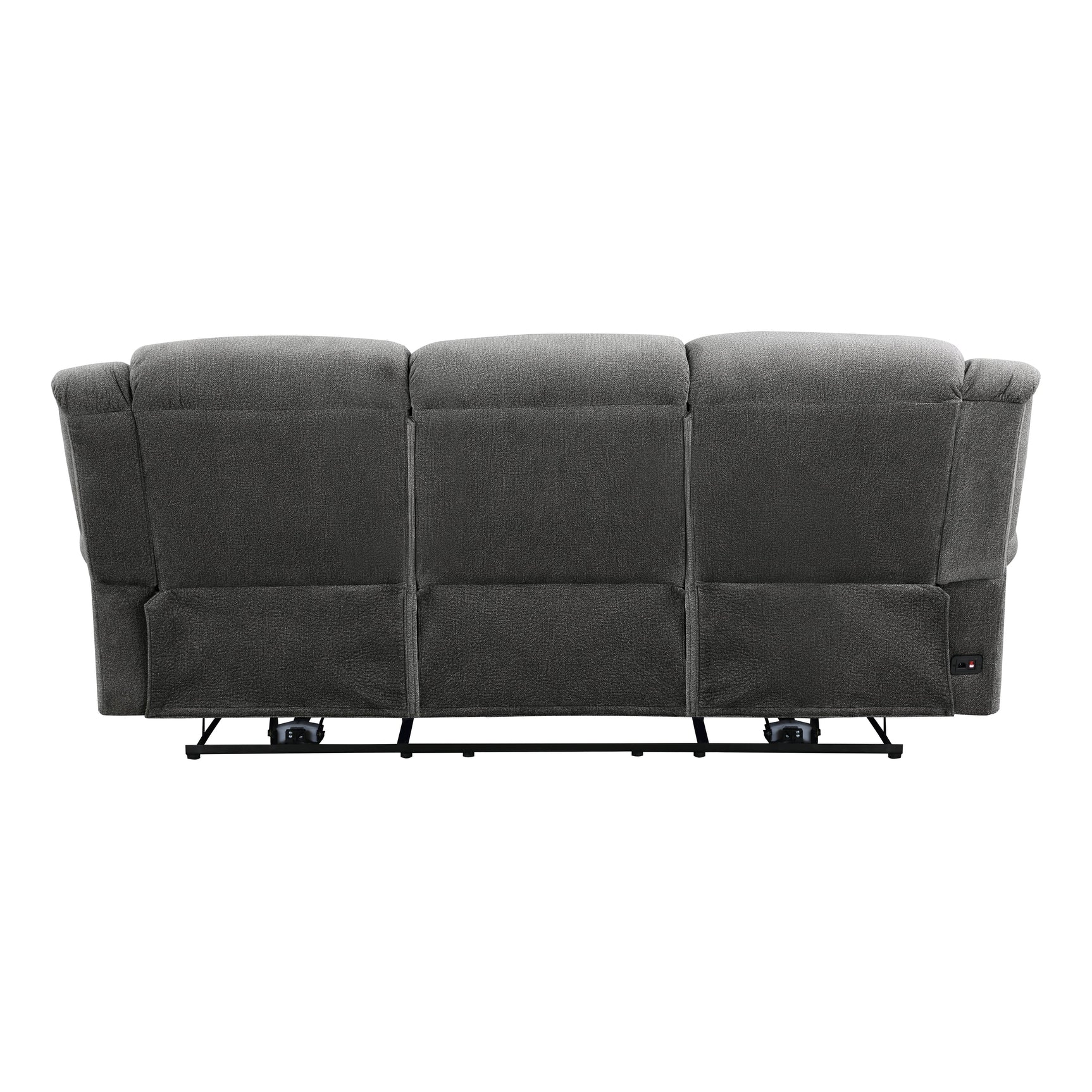 Brennen Charcoal Power Double Reclining Sofa - Ornate Home
