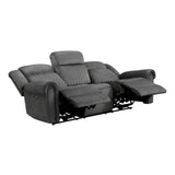 Brennen Charcoal Power Double Reclining Sofa - Ornate Home