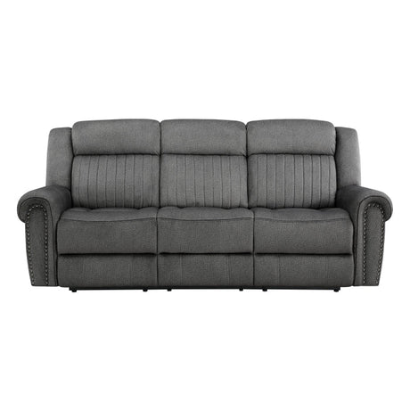 Brennen Charcoal Power Double Reclining Sofa - Ornate Home
