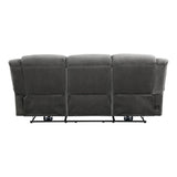 Brennen Charcoal Power Double Reclining Sofa - Ornate Home