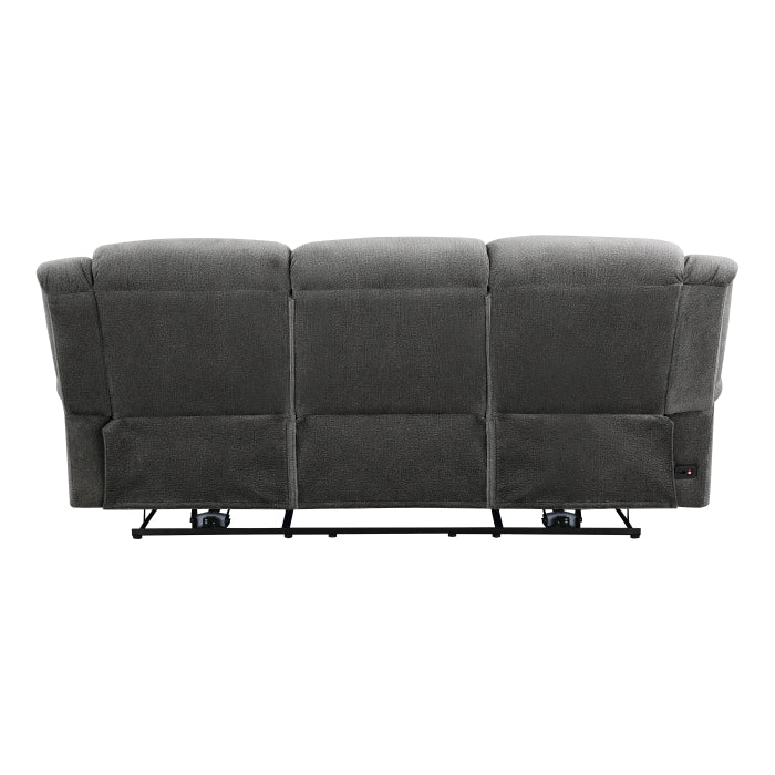 Brennen Charcoal Power Double Reclining Sofa - Ornate Home