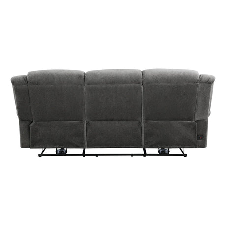 Brennen Charcoal Power Double Reclining Sofa - Ornate Home