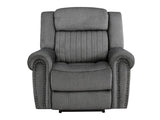 Brennen Charcoal Power Reclining Chair - Ornate Home