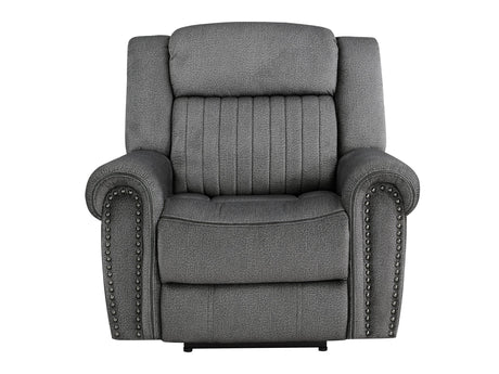 Brennen Charcoal Power Reclining Chair - Ornate Home