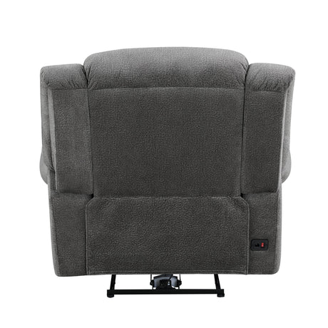 Brennen Charcoal Power Reclining Chair - Ornate Home