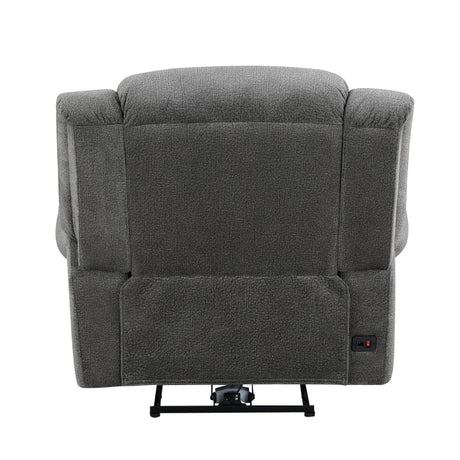 Brennen Charcoal Power Reclining Chair - Ornate Home