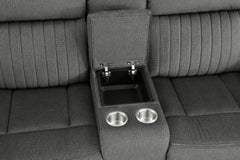 Brennen Charcoal Power Reclining Sofa and Loveseat - Ornate Home