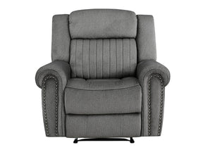 Brennen Charcoal Reclining Chair - Ornate Home