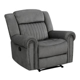 Brennen Charcoal Reclining Chair - Ornate Home
