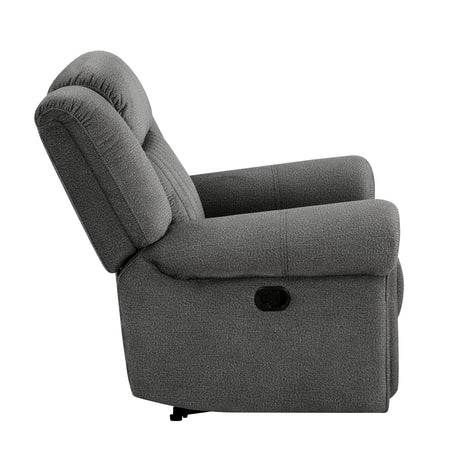 Brennen Charcoal Reclining Chair - Ornate Home