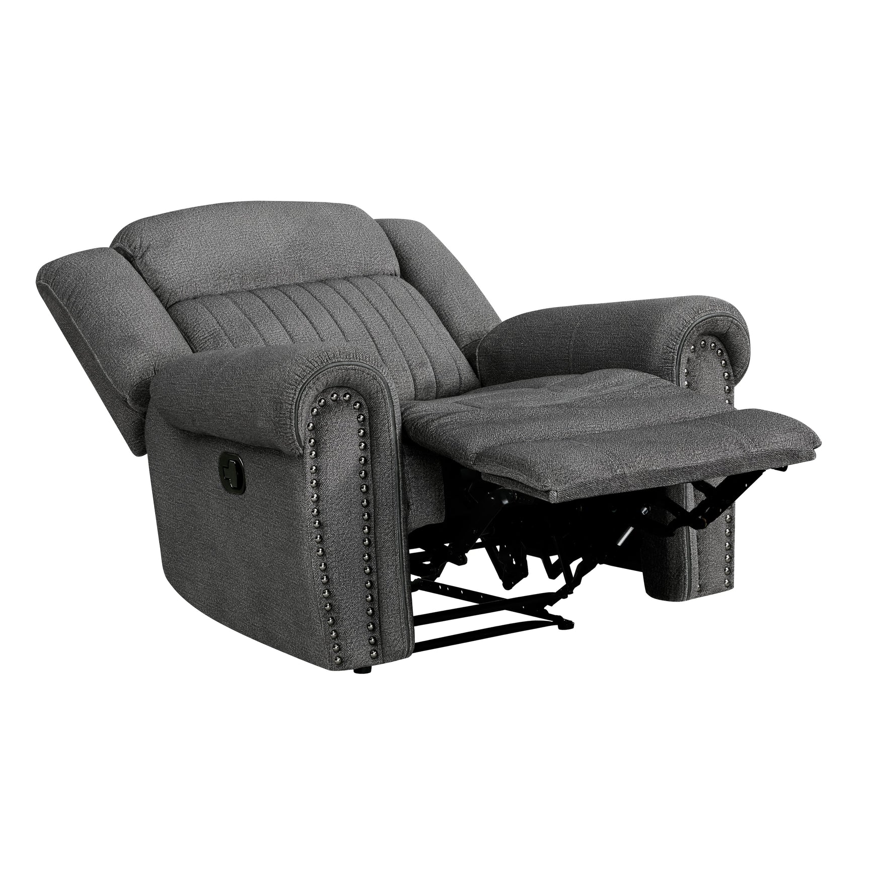Brennen Charcoal Reclining Chair - Ornate Home