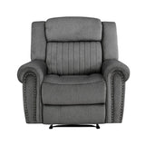 Brennen Charcoal Reclining Chair - Ornate Home