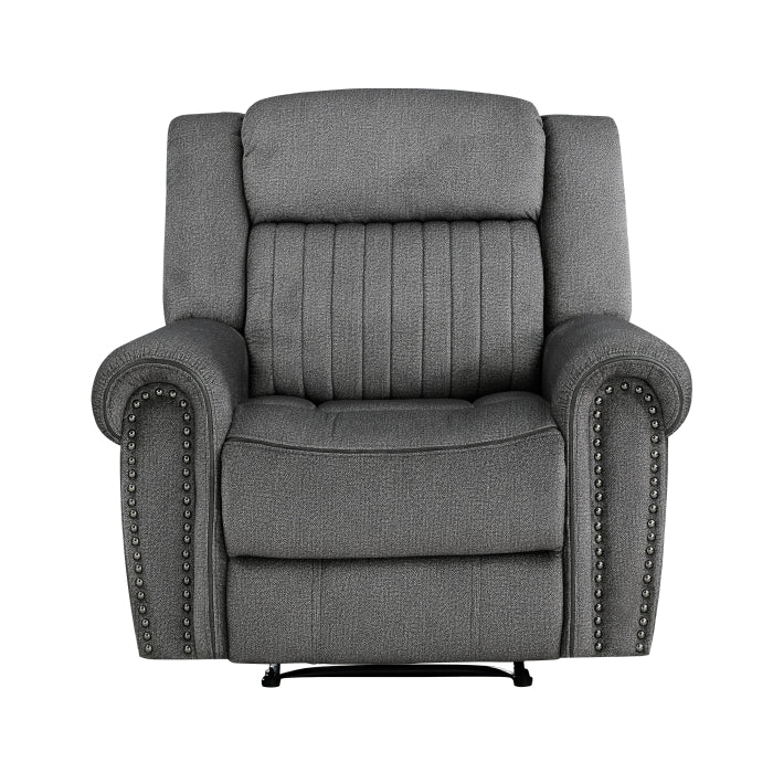 Brennen Charcoal Reclining Chair - Ornate Home