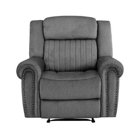 Brennen Charcoal Reclining Chair - Ornate Home