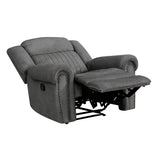 Brennen Charcoal Reclining Chair - Ornate Home