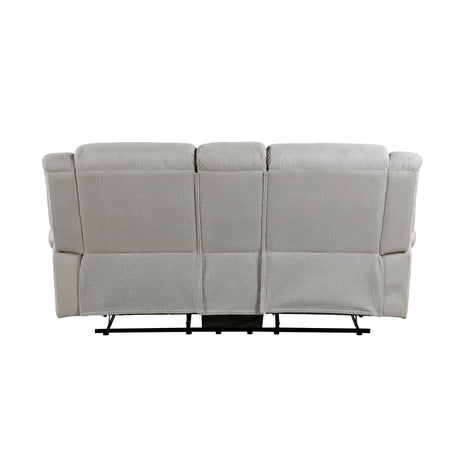 Brennen Mist Gray Double Reclining Loveseat - Ornate Home